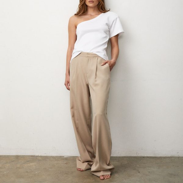 Women's Wide Leg Pants High Waisted Casual Business Work Trousers Loose Fit Long Straight Suit Pants - Image 4