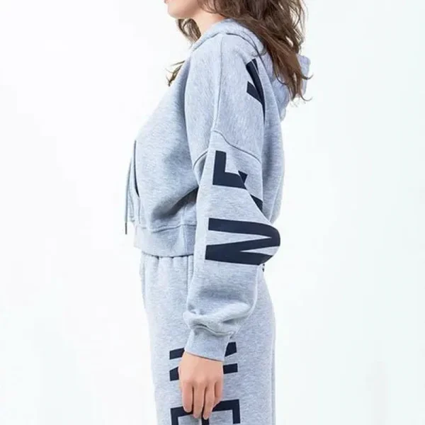 Hoodie Women's Hoodies Sweatshirts High Quality Back Printed 100% Cotton Cropped Hoodie - Image 2