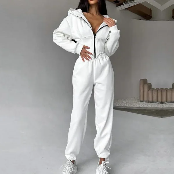 2025 Women's Washed High Waisted Wide Leg Sweatpants Cropped Long Sleeve Sweatshirt Sweatsuit for Women