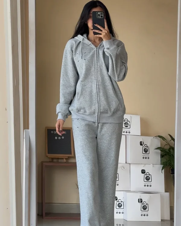 Womens Zip up Hoodies Cropped Sweatshirts Fleece Jackets Fall Outfits Casual Hooded Tops Cropped Hoodie Women - Image 3